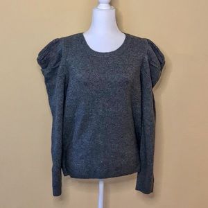 NWT 1.State Gray Puff Sleeve Sweater Size M